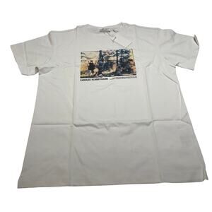 9-51 HELMUT LANG The Artist Series Men's Jumping T-Shirt White XL